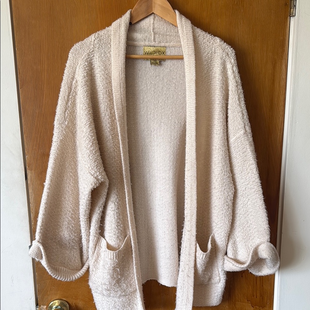 Wildfox Cream Chunky Knit Cardigan